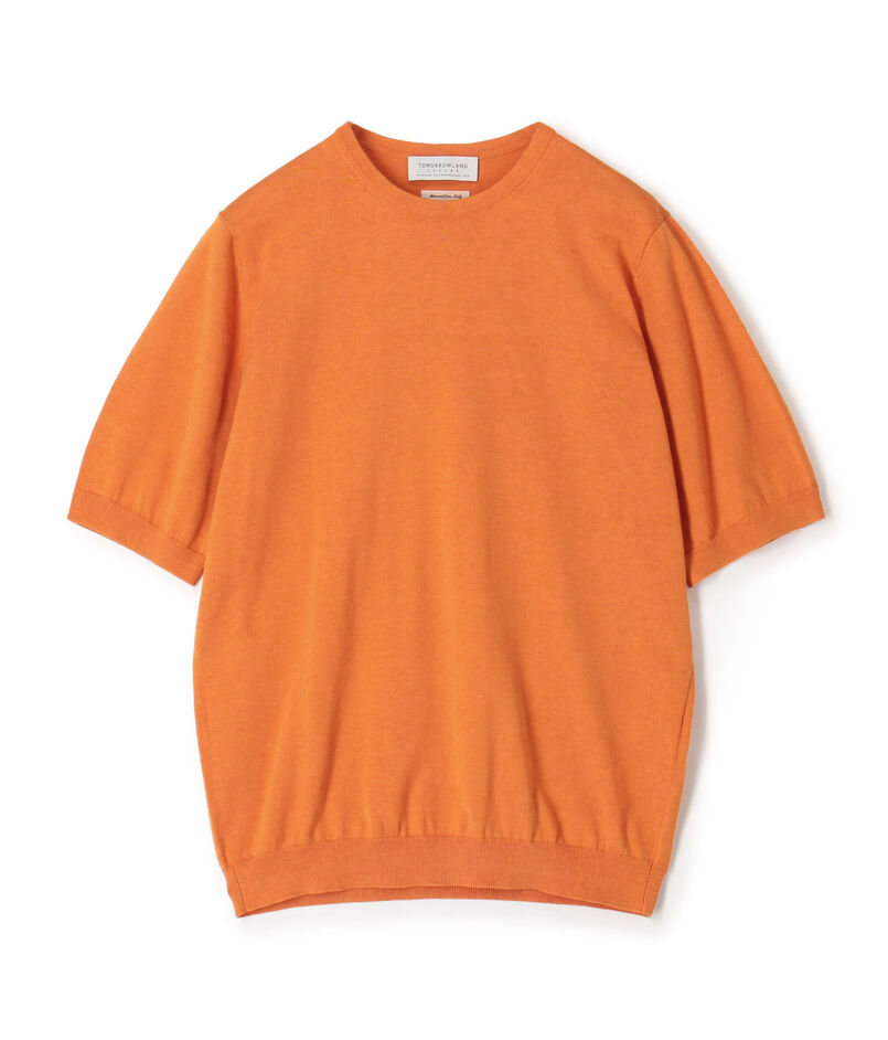 TOMORROWLAND tricot シルクコットン クルーネック半袖ニット SESIA