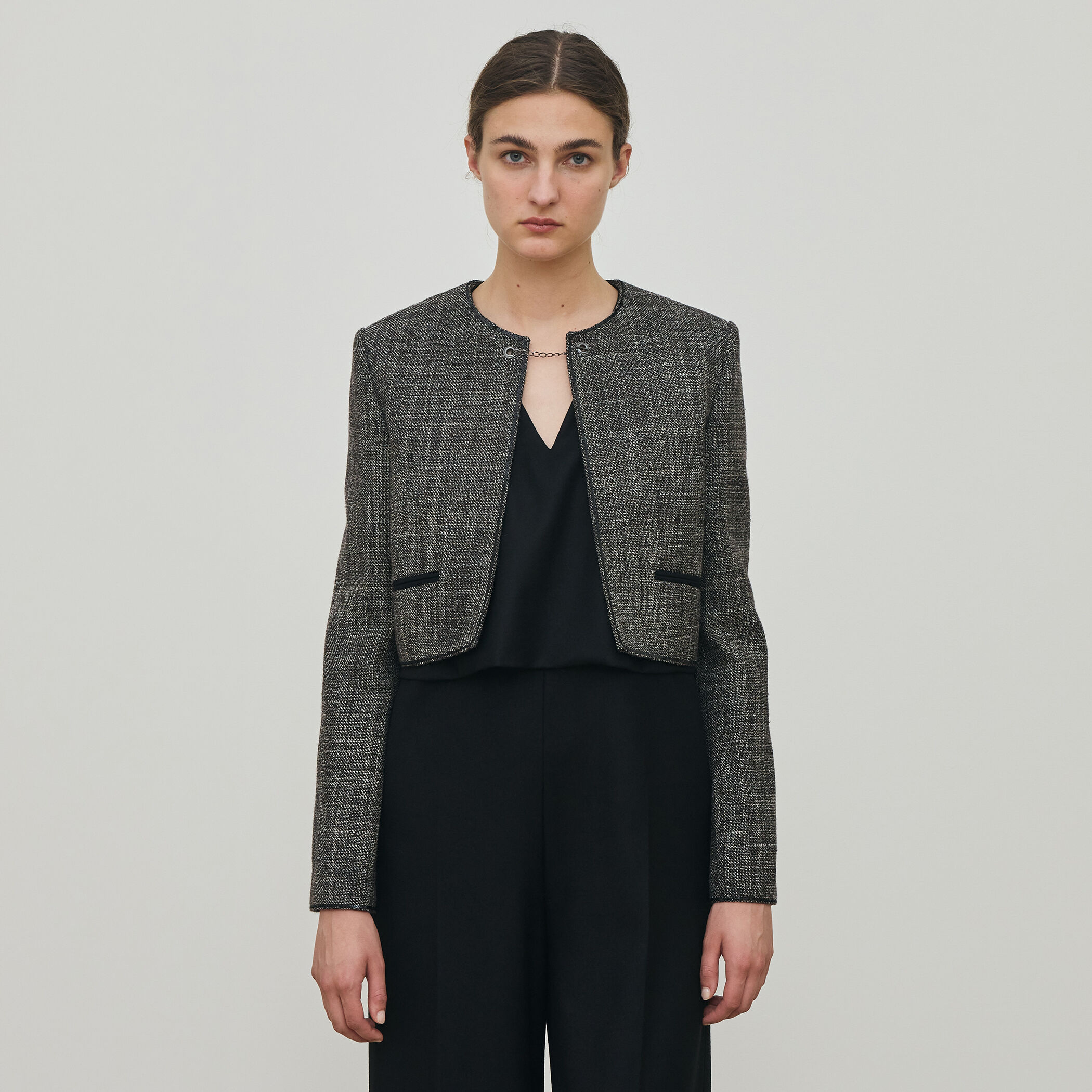 TO ウールリネンツイード クロップドジャケット｜トゥモローランド 公式通販