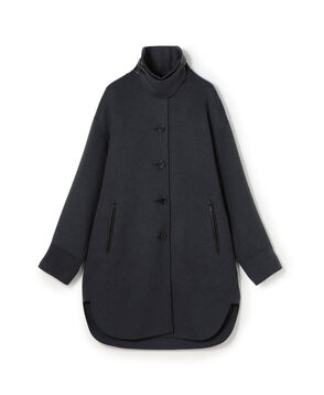 ライトダブルフェイスシャギー チンベルト付きコート