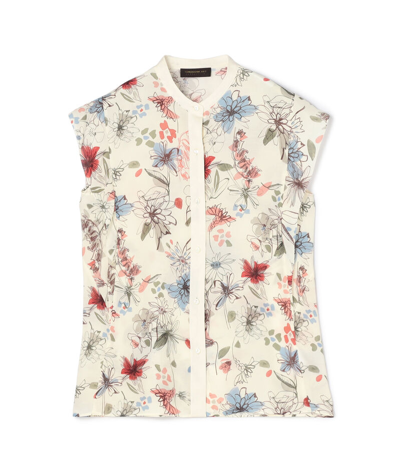 トリビュートフラワー ピコカットスリーブブラウス