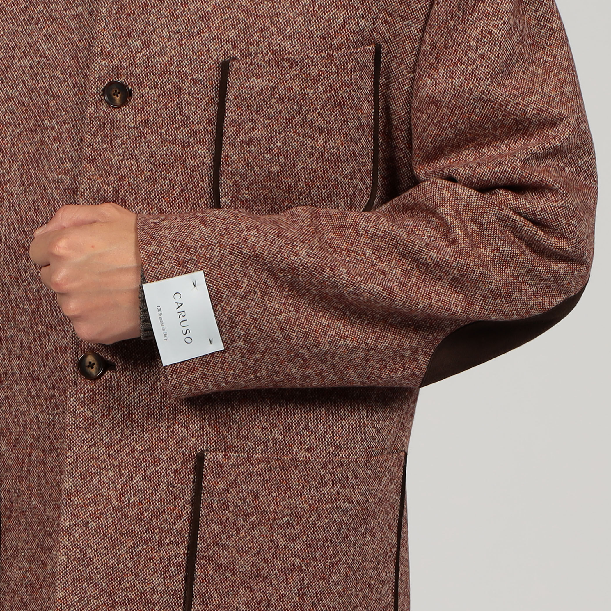21aw 美品 CARUSO BEAMS F 購入 ヘリンボーン ジャケット