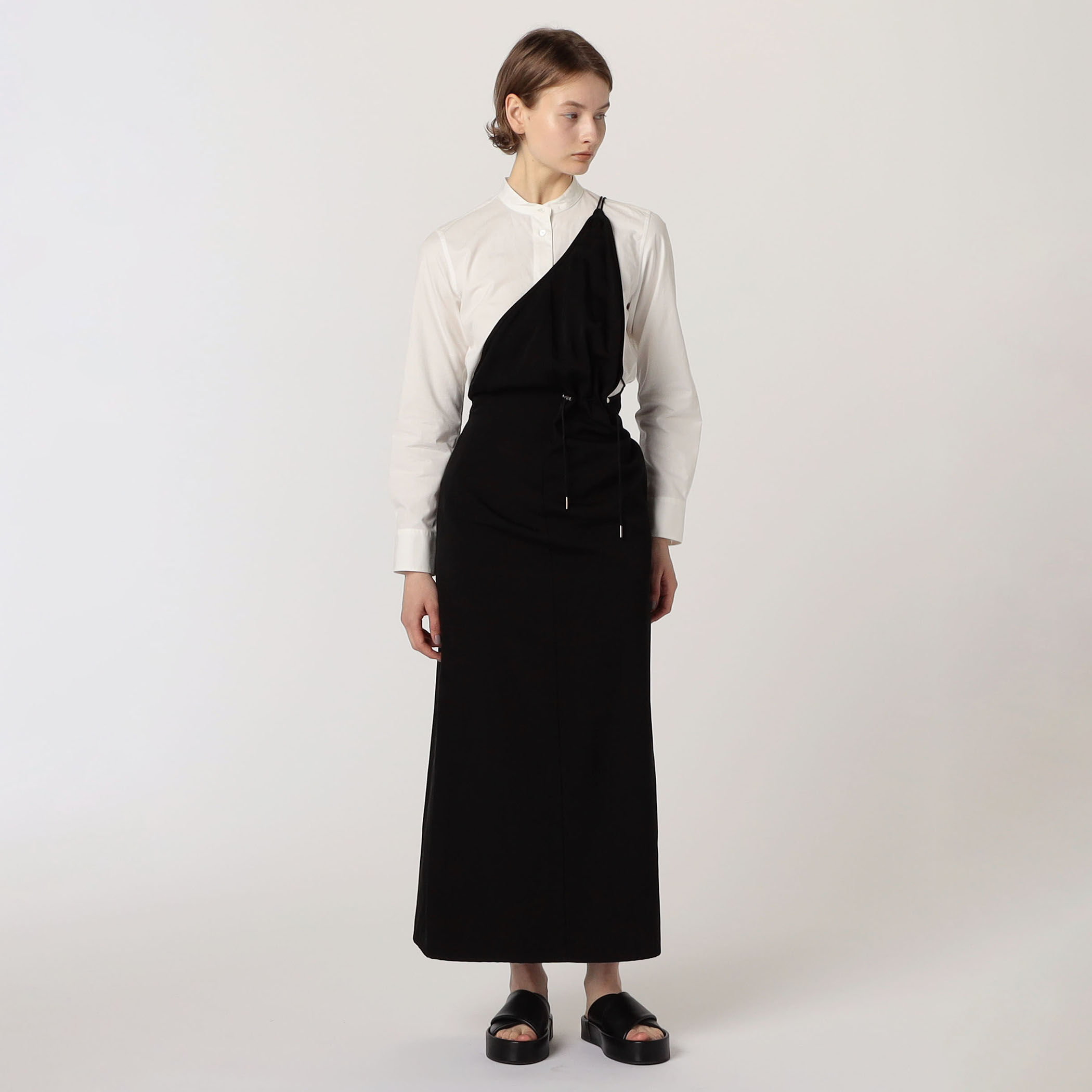 PHOTOCOPIEU ONE-SHOULDER DRAWSTRING DRESS｜トゥモローランド