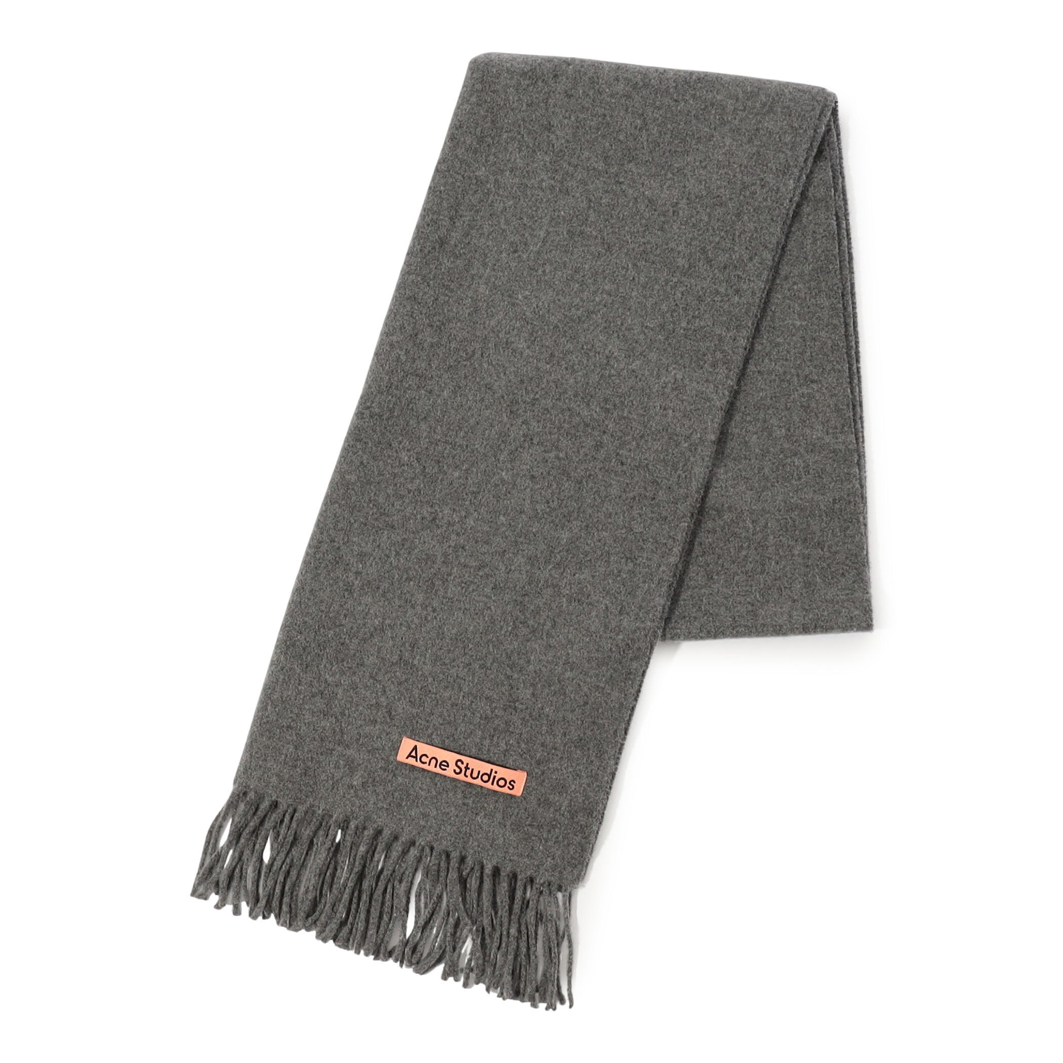 Acne Studios フリンジウールスカーフ ナロー Acne Studios - フリンジウールスカーフ - ナロー - ブラック