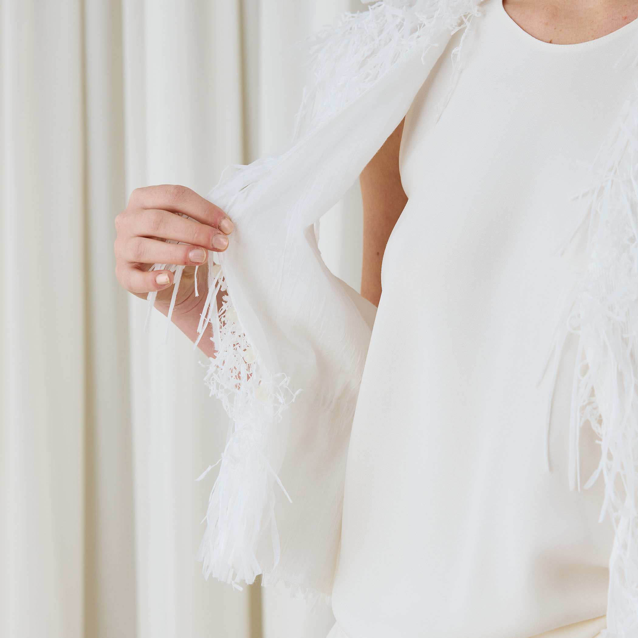 専用です【45R 45rpm】コットン ノースリーブシャツ ベスト フリンジ 45R】レディースアイテム｜1977年創業、日本の服。丈夫で長持ち