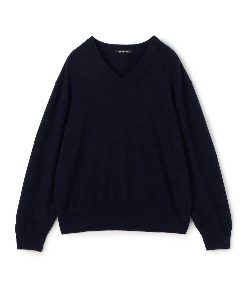 スコットランドカシミヤ Vネックプルオーバー