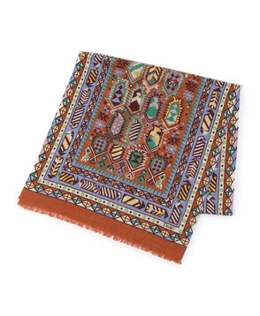 Drake&rsquo;ｓ CARPET PRINT TUBULAR SCARF ウールシルクプリントスカーフ