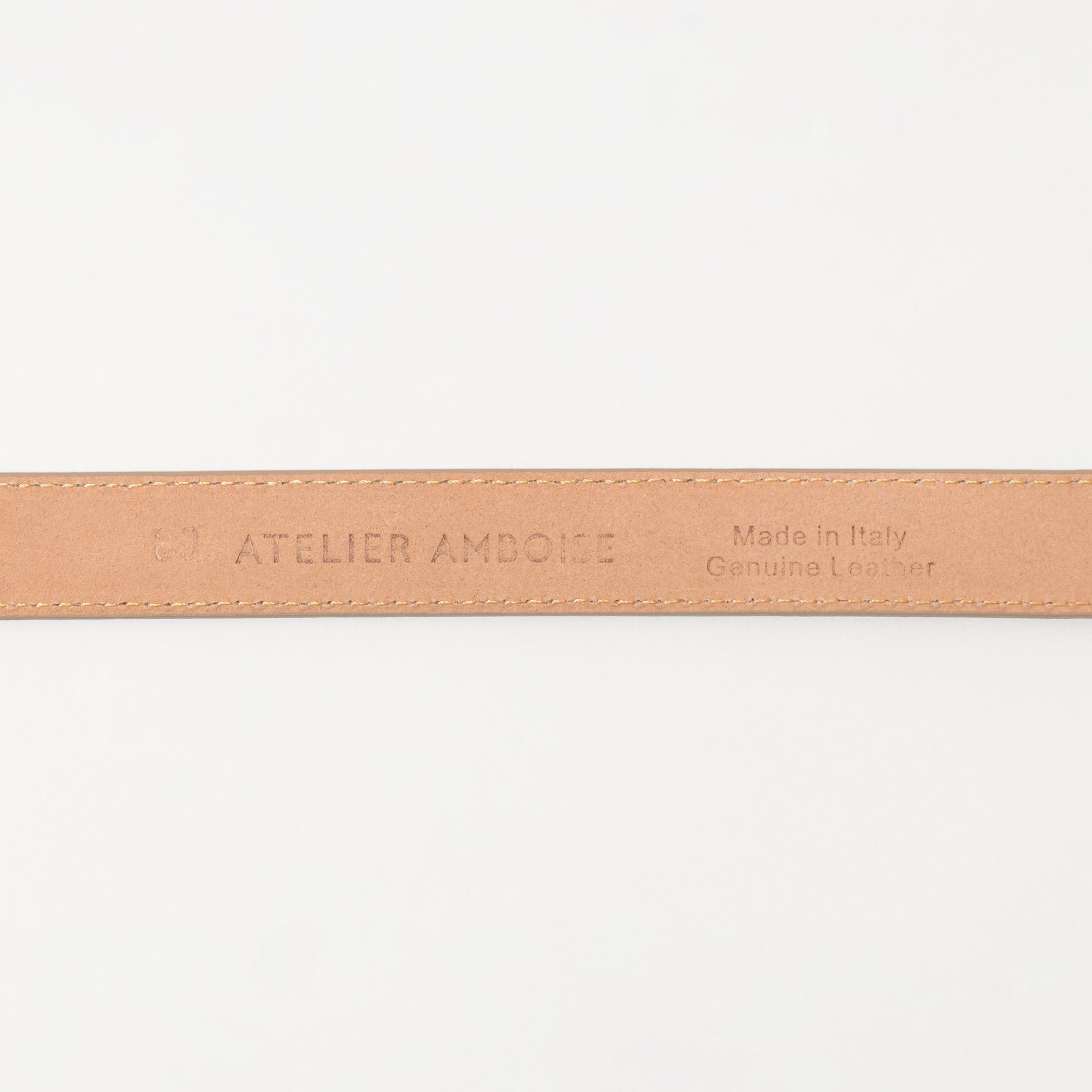 ATELIER AMBOISE ゴールド バックル レザーベルト｜トゥモローランド