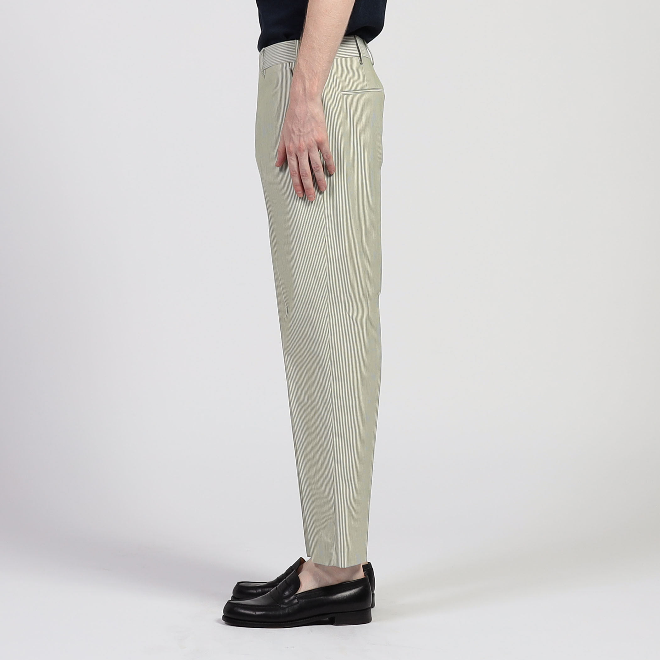 PT TRINO Rebel Fit コットンシルク ノープリーツスラックス