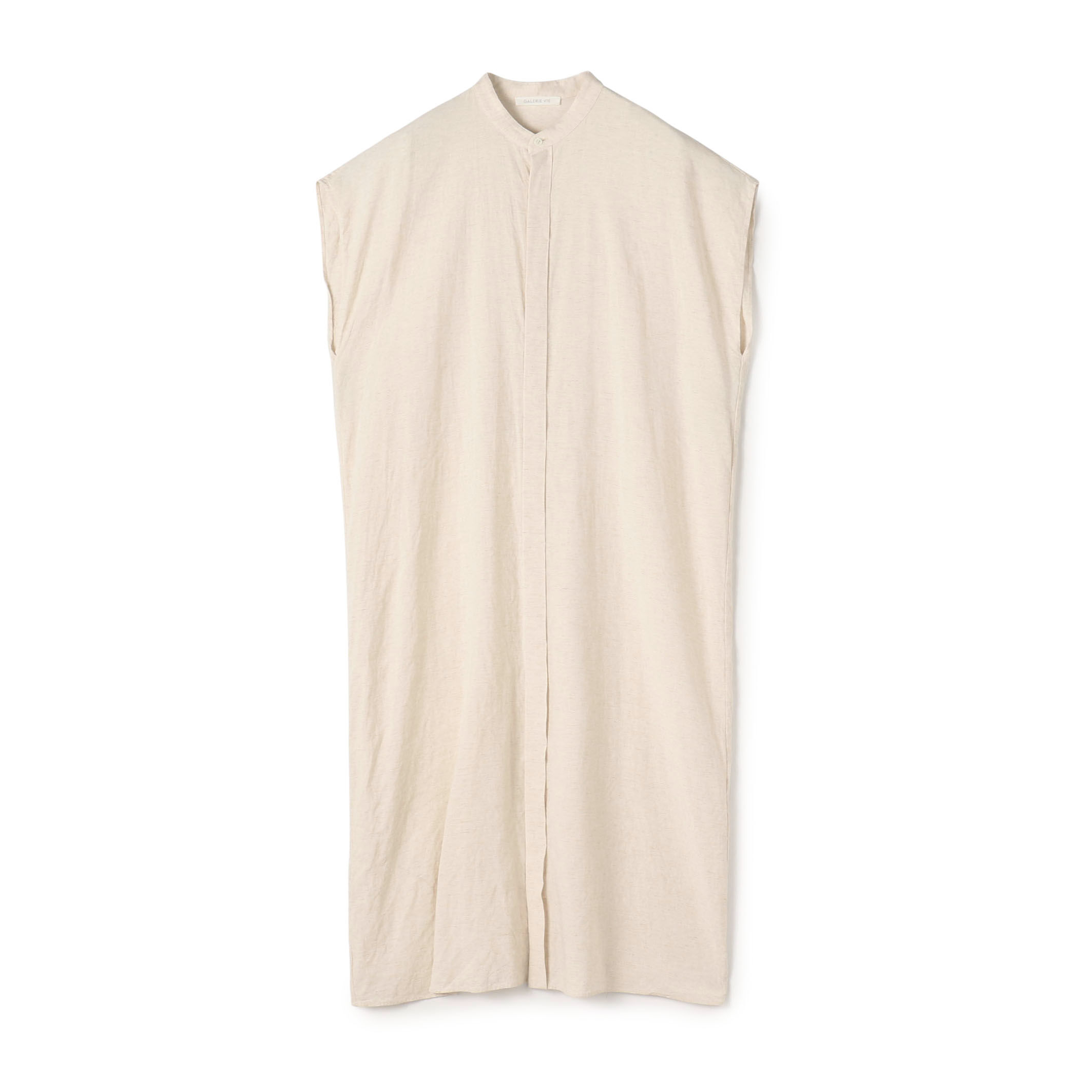 ホームステッドクロス スタンドカラーシャツワンピース