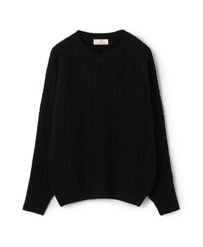 シルク フィッシャーマンニット