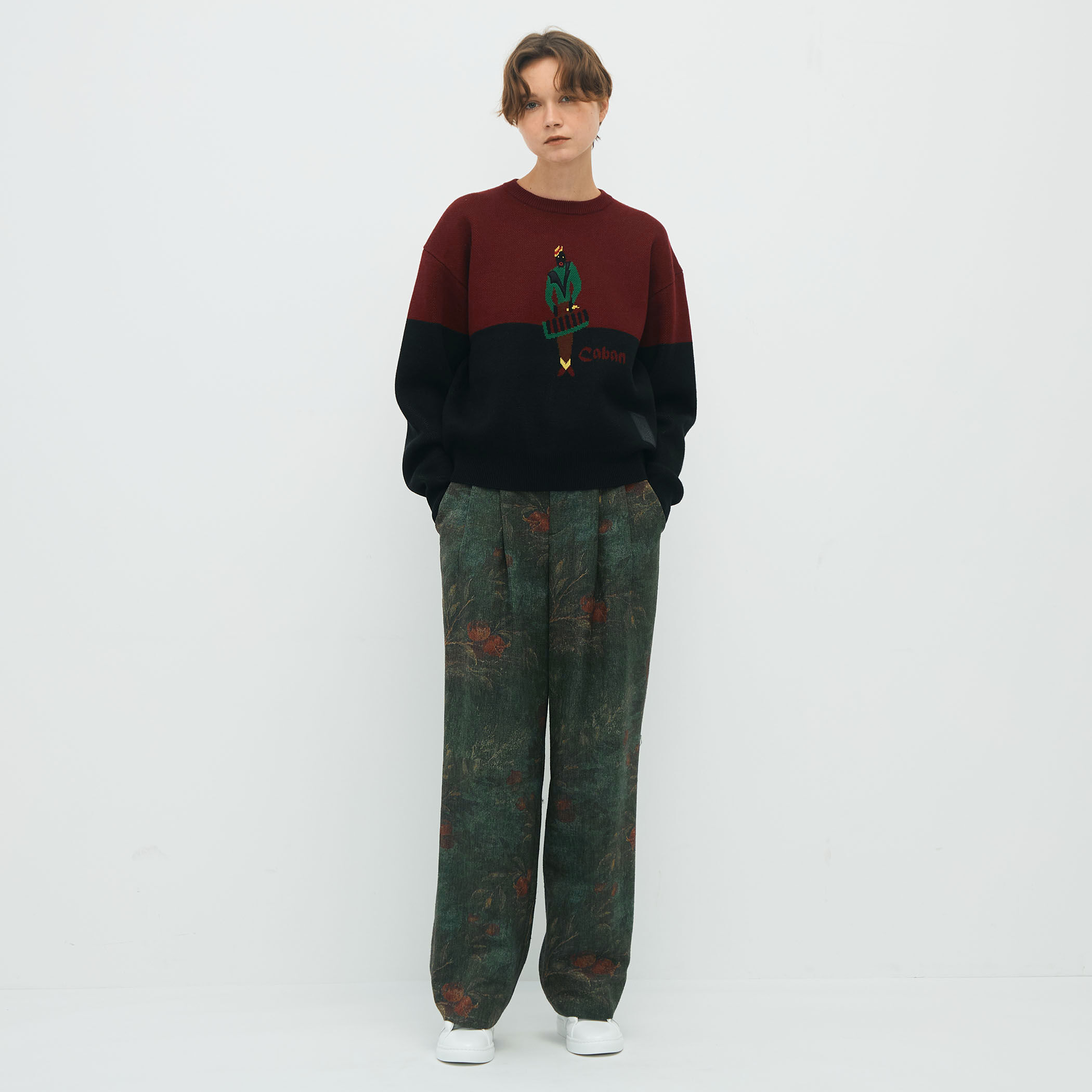 オーチャードジャカード 2タックパンツ｜トゥモローランド 公式通販