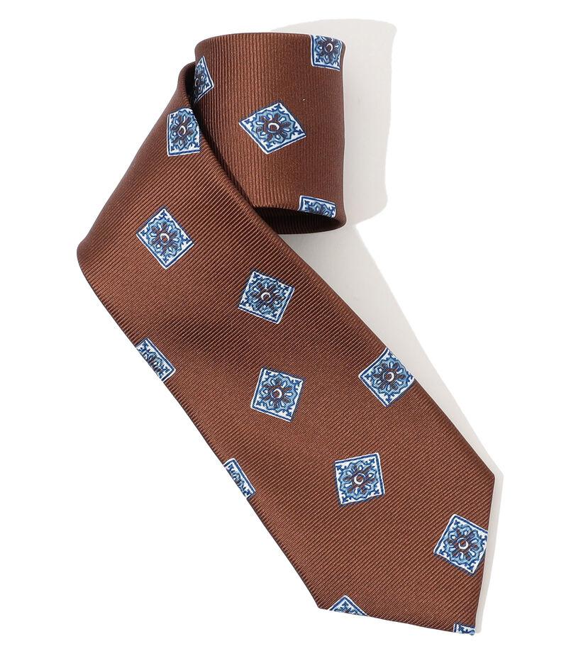 ERRICO FORMICOLA シルクプリント 小紋柄ネクタイ