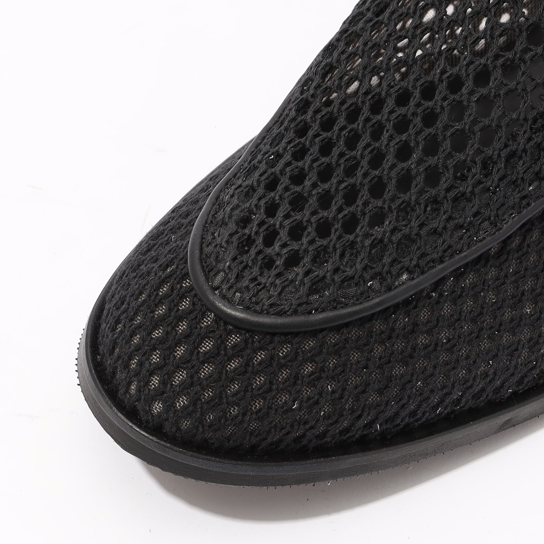 SOLOVIERE JACQUE NEW レザーメッシュ スリッポン｜トゥモローランド