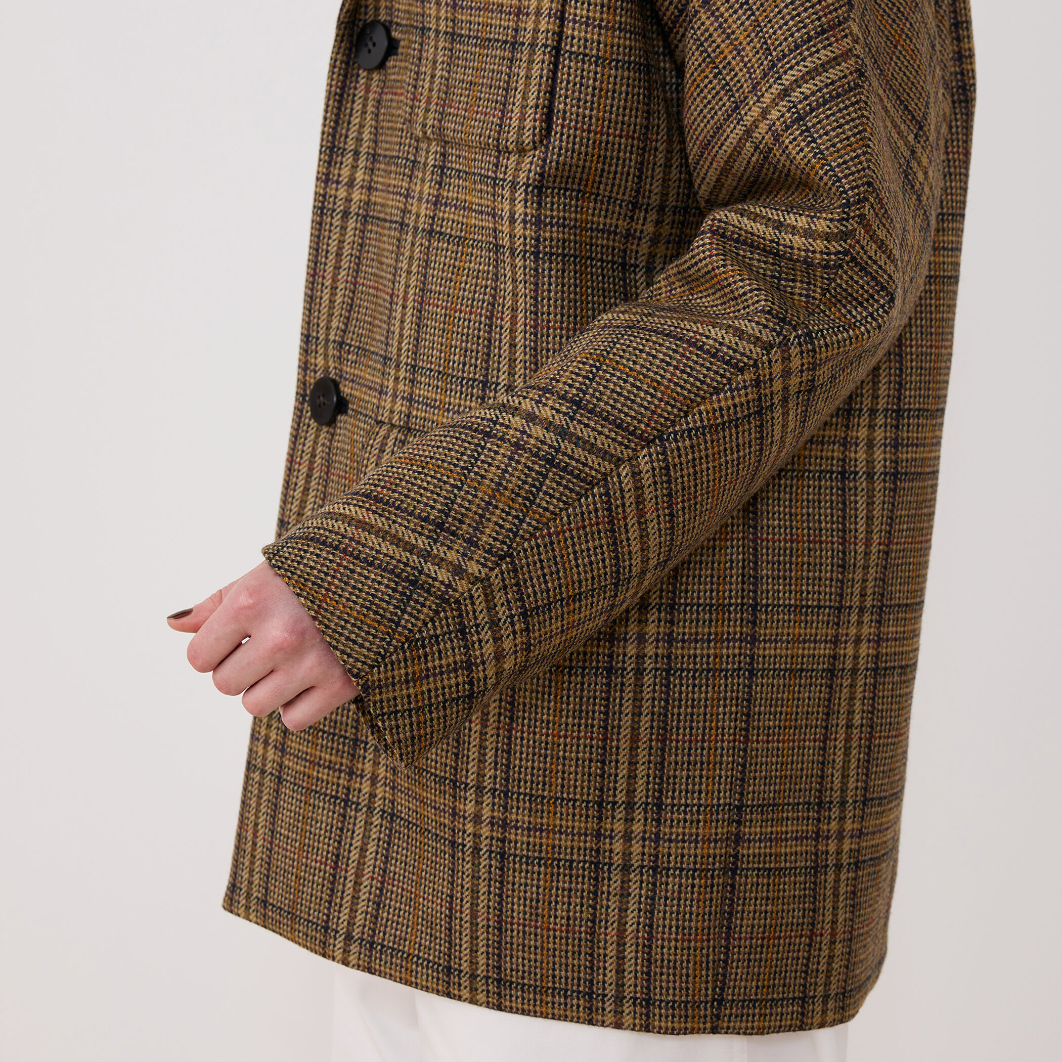 チェビオットツイード ドルマンスリーブコート｜トゥモローランド 公式通販