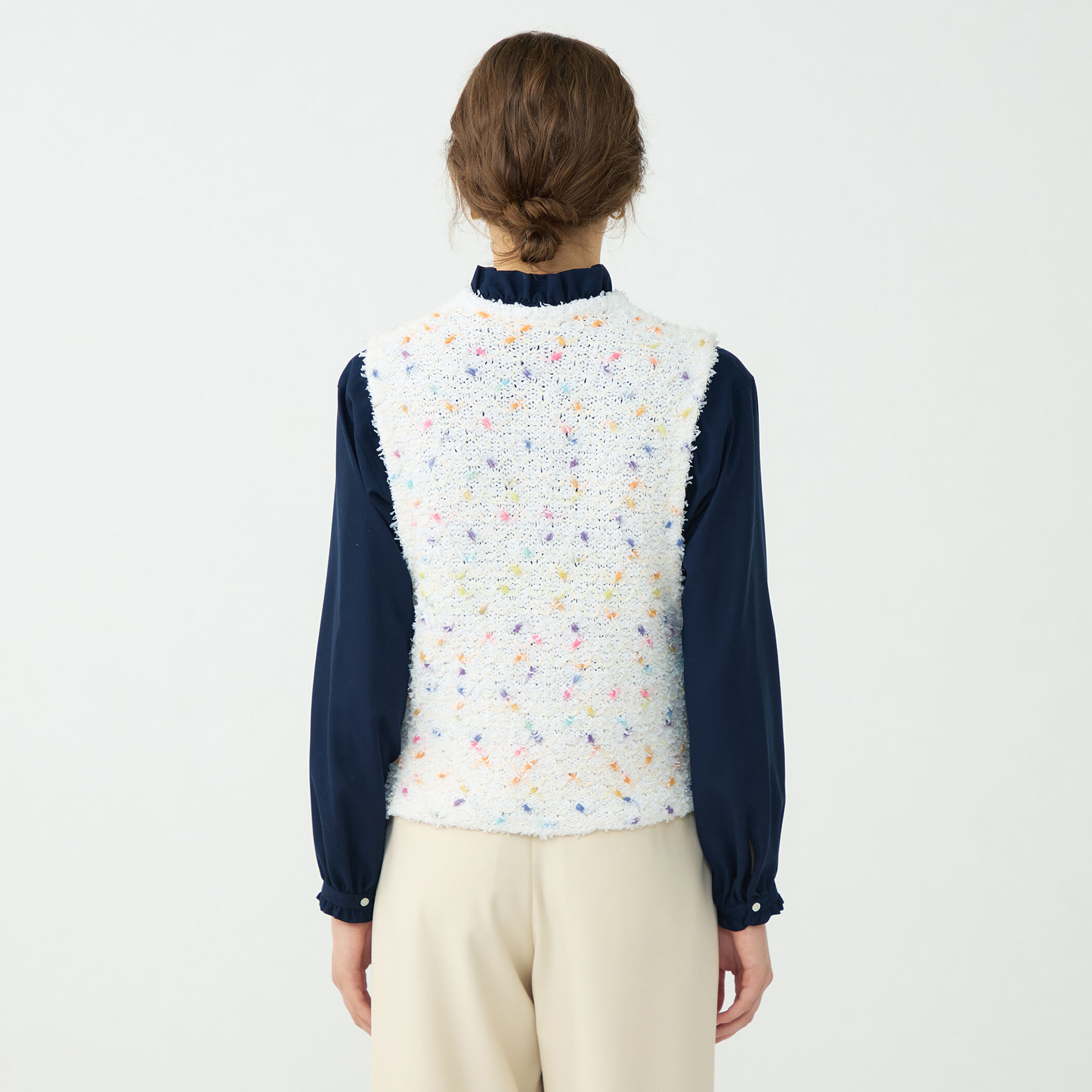 ユウトミ マテリアルカラーミックス クルーネックベスト｜トゥモローランド 公式通販