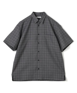 Super120's ウォッシャブルウール リラックスハーフスリーブシャツ