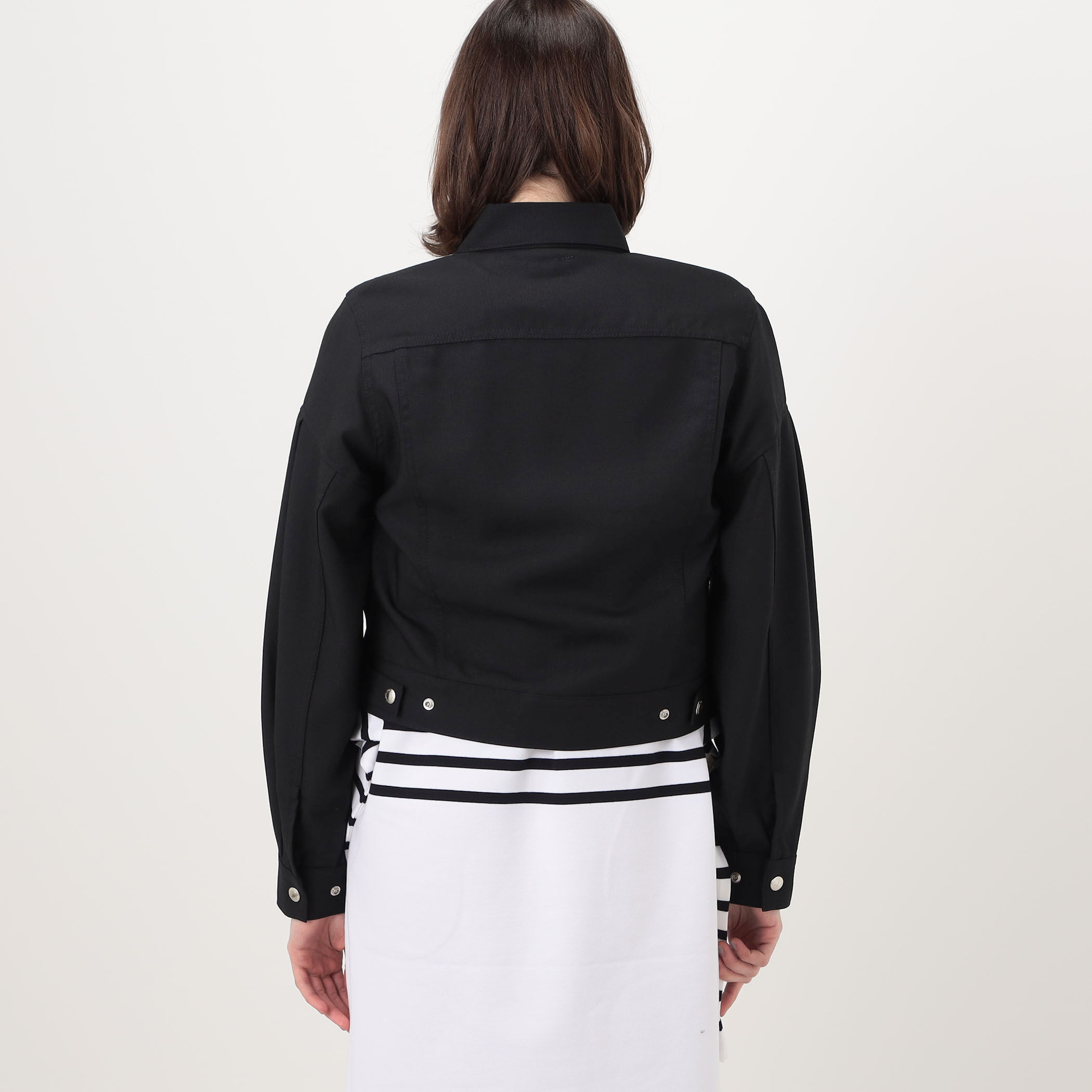 HYKE OXFORD BALLOON SLEEVE JACKET バルーンスリーブジャケット