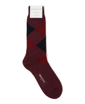 BRESCIANI ウールナイロン アーガイルソックス