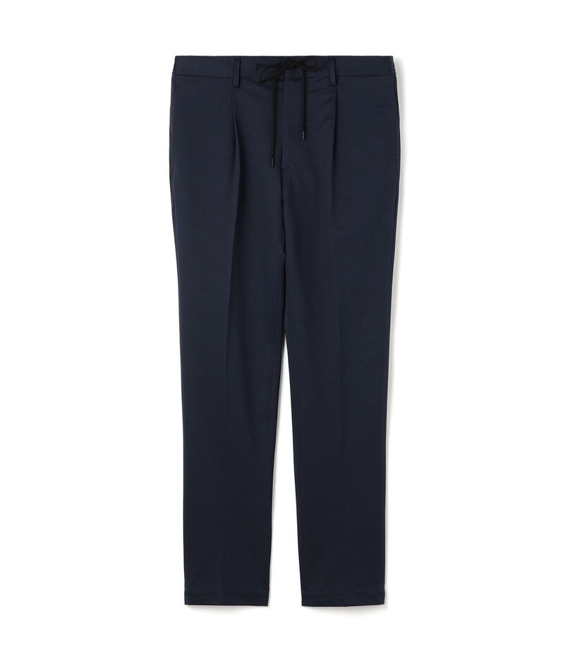 コットンポリエステル ストレッチツイルジャージー 1プリーツイージースラックス