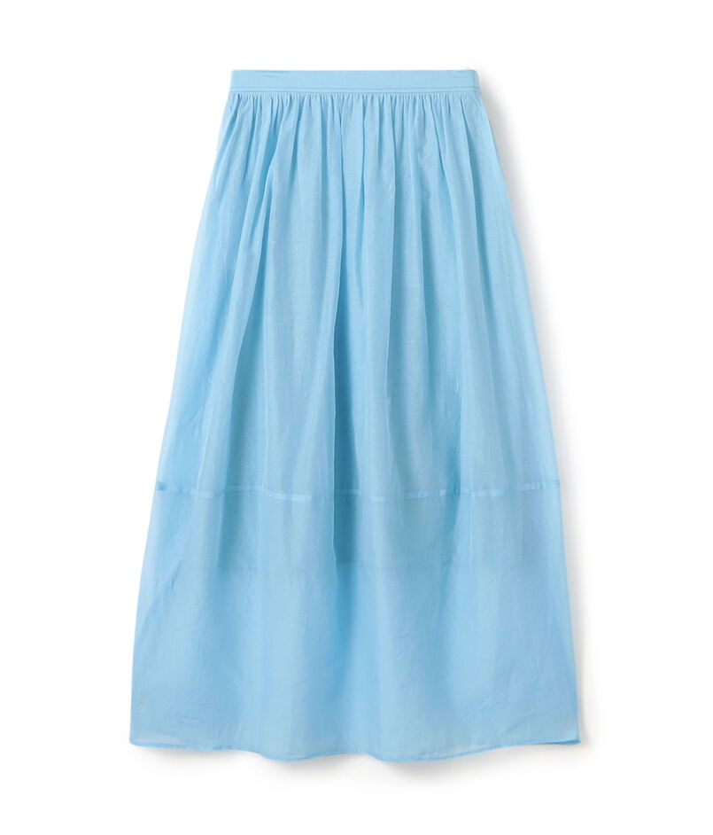 コットンシルクオーガンジー ロングスカート