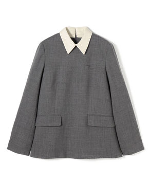 ウールジョーゼット プルオーバーブラウス