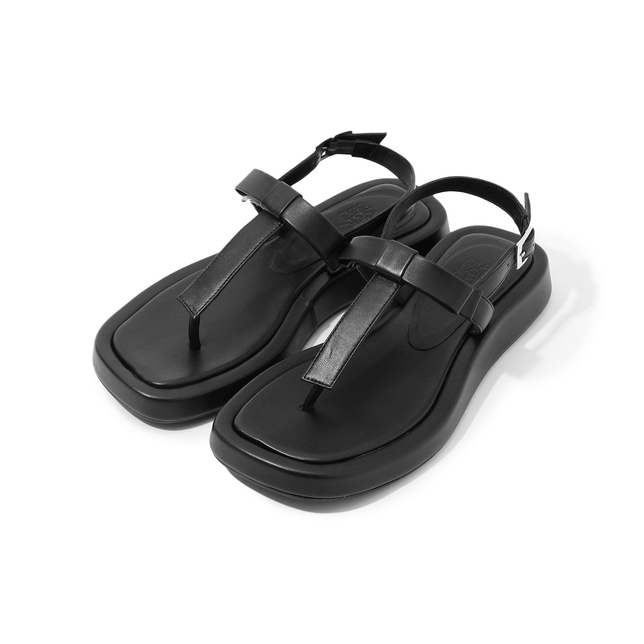 GIABORGHINI☆Deuxieme classeトングサンダル 35 BK GIABORGHINI