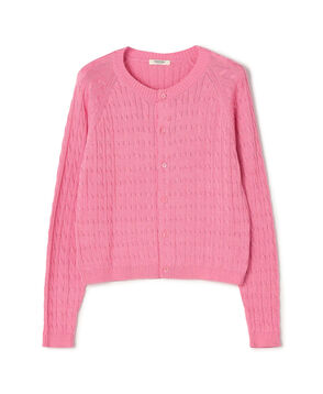 ギザケーブル クルーネックカーディガン