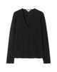 コットンストレッチ ディープVネックTシャツ WLSR3897
