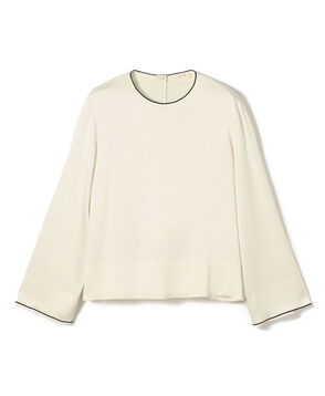 【WEB先行予約】サテンジョーゼット クルーネックプルオーバー