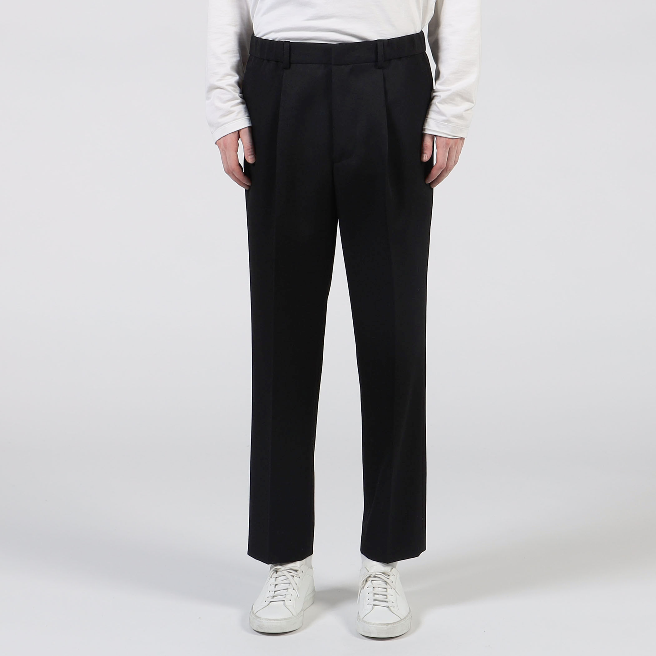 ウールギャバジン 寅壱パンツ CABaN ウールギャバジン 1タックテーパードパンツ｜トゥモローランド