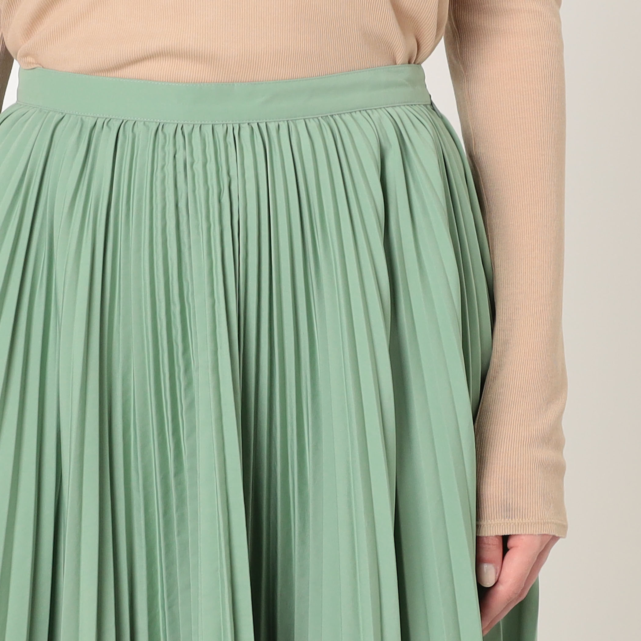 PLAN C PLEATED LONG SKIRT アシンメトリー プリーツスカート