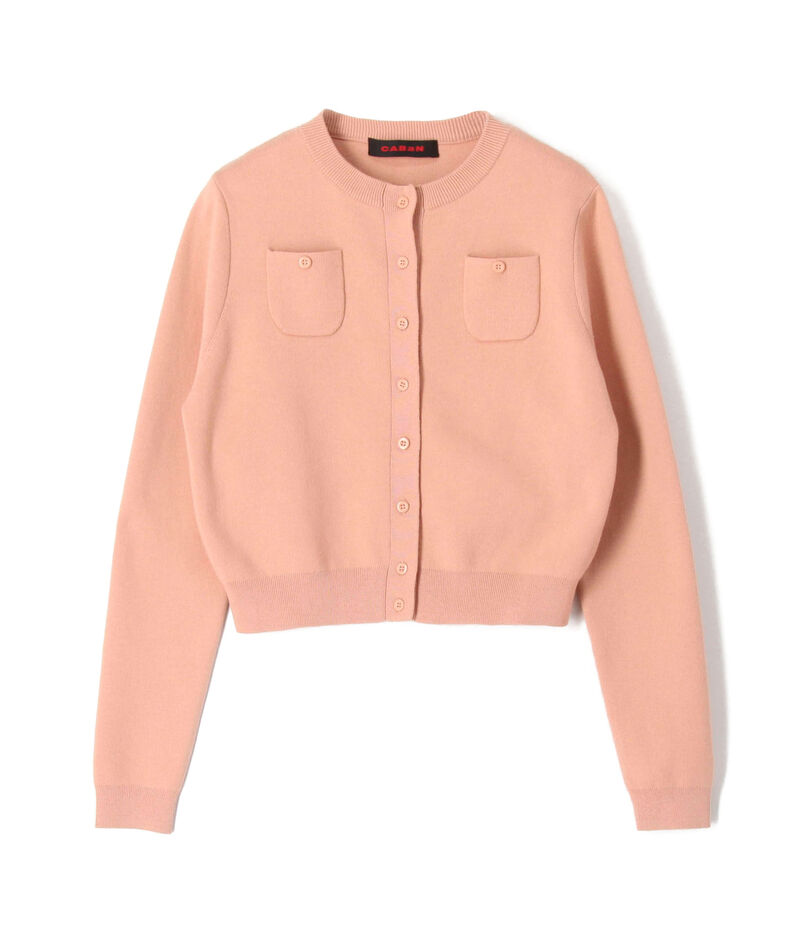 CABaN コットンカシミヤ クルーネックカーディガン