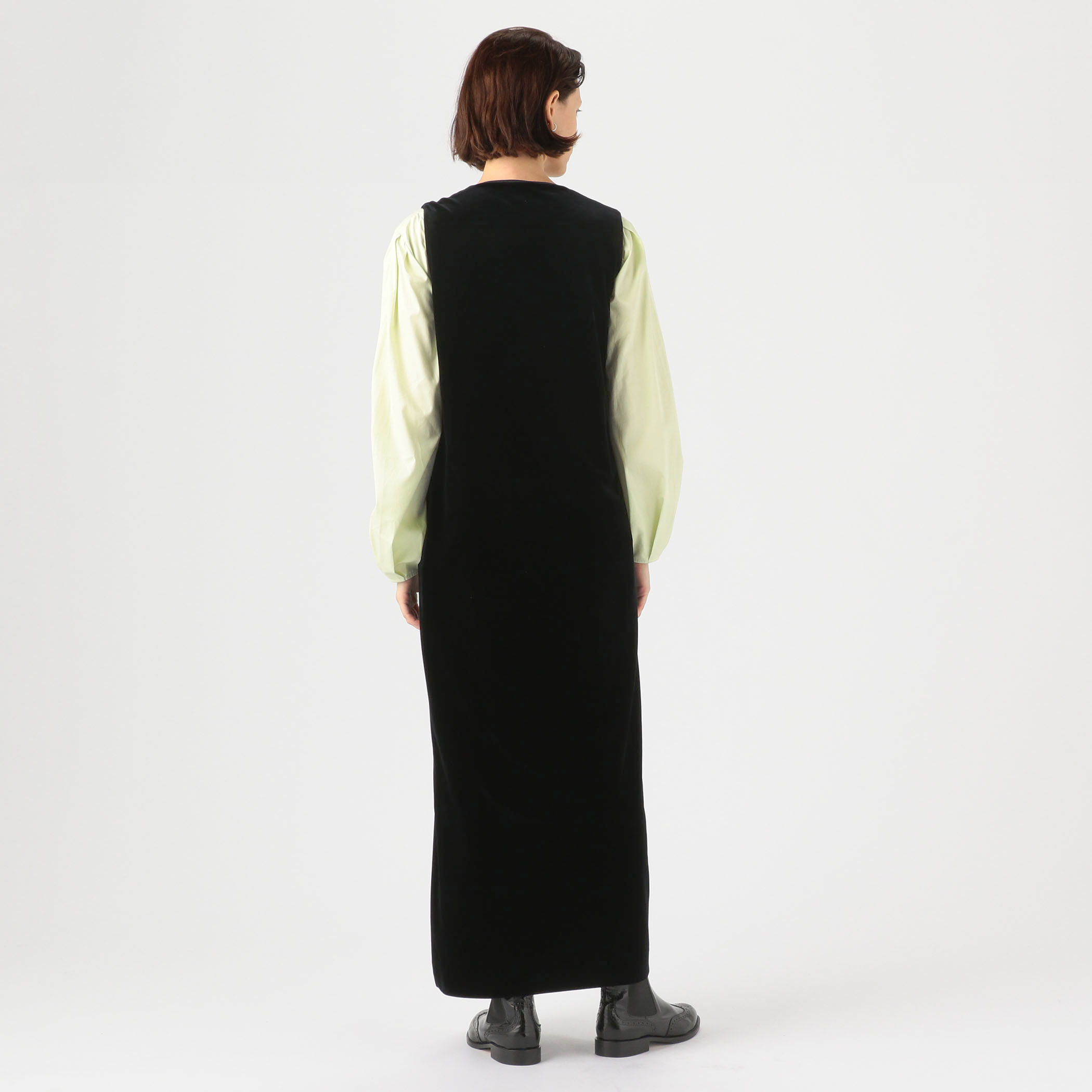 キャバン ノースリーブワンピース Vネック ブラック 39-06-14-06002 レディース SIZE F CABaN 中古 キャバン ノースリーブワンピース Vネック ブラック 39-06-14