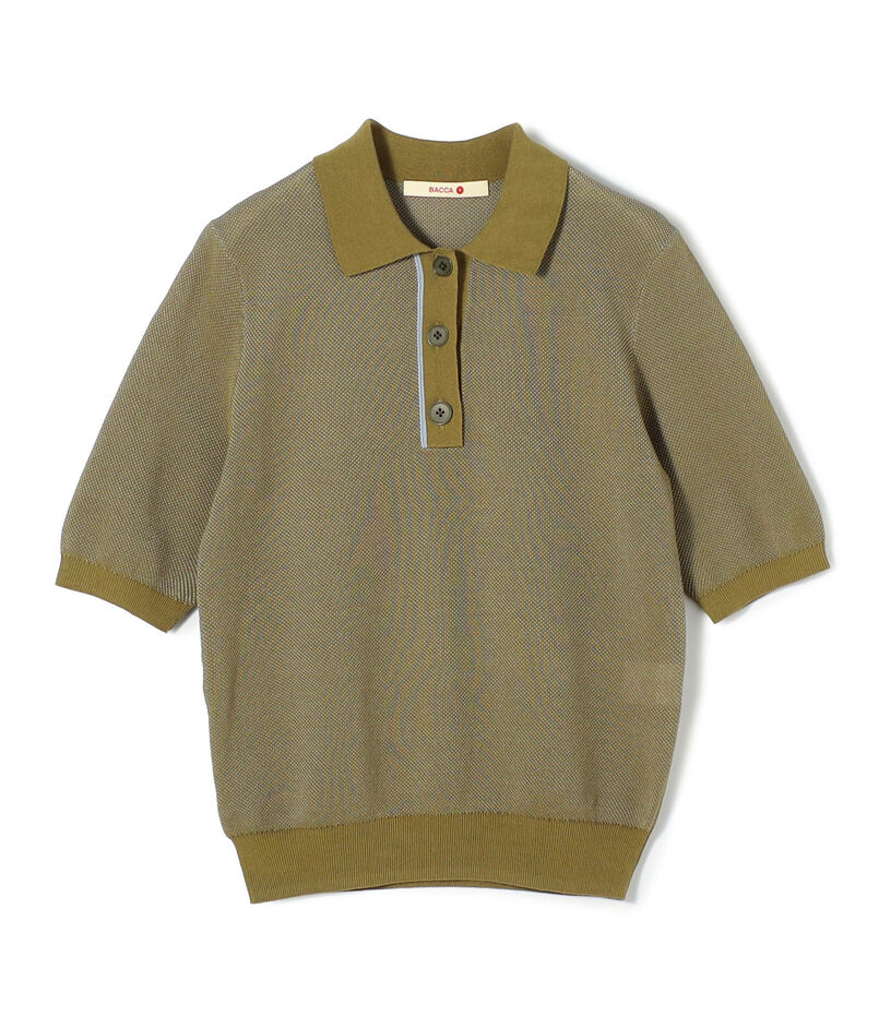 ダブルカラーピケ ミニポロカラーハーフスリーブ