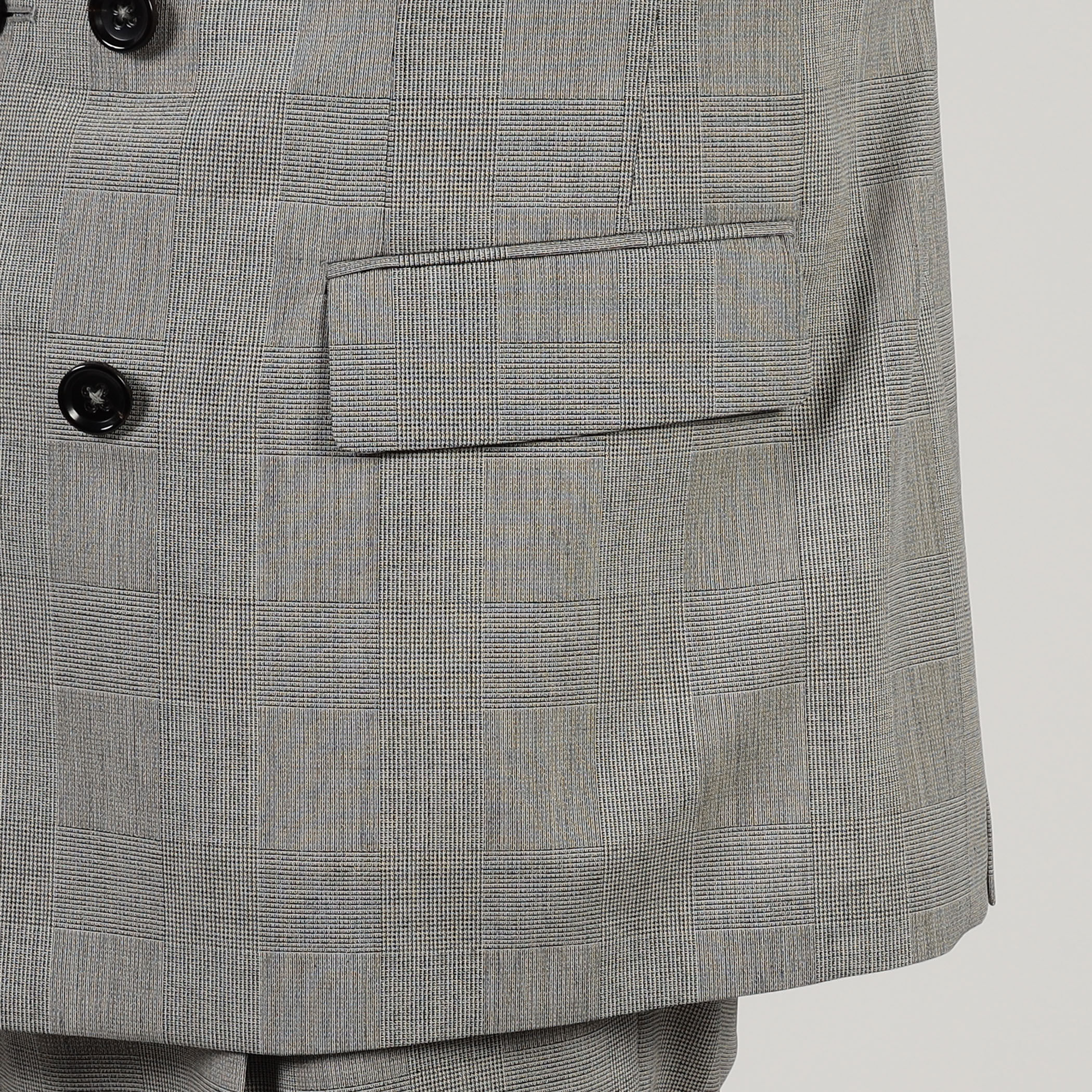 トゥモローランド コレクションチェックシルクウールダブルジャケット SILK AIR GLEN CHECK ダブルブレストジャケット
