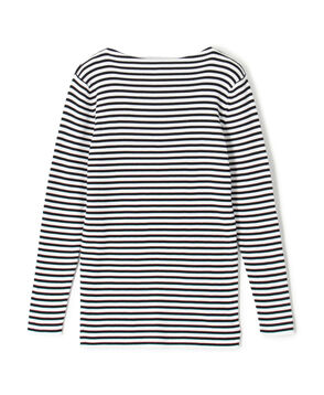 ギザコットンリブ ボートネックプルオーバー