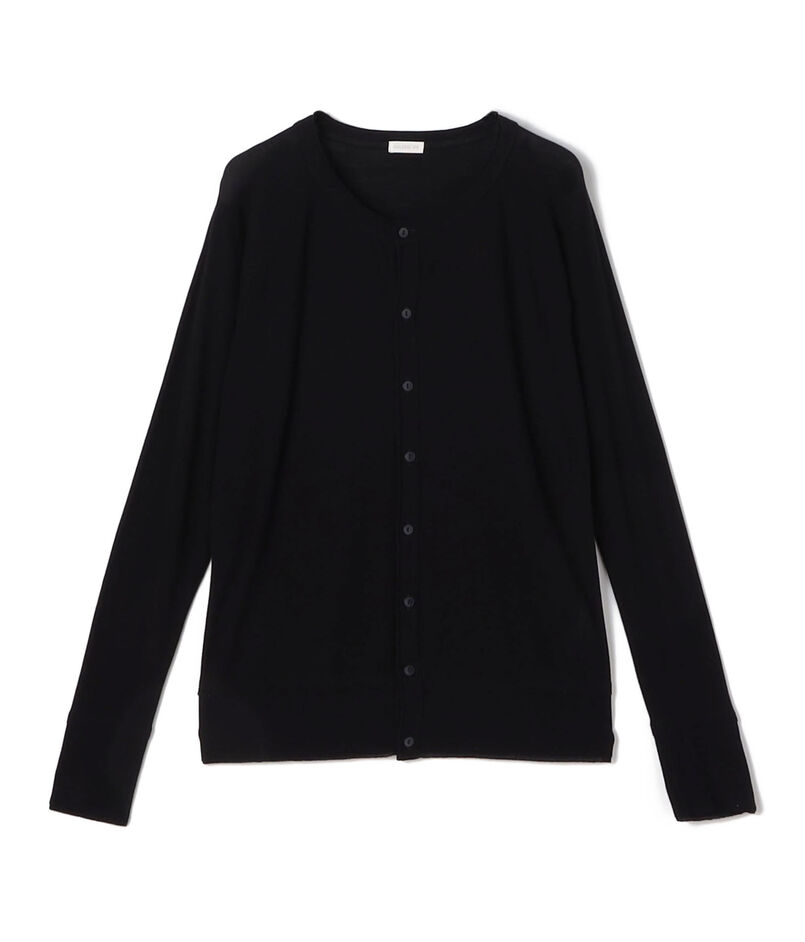 ガーゼフライスジャージー クルーネックカーディガン