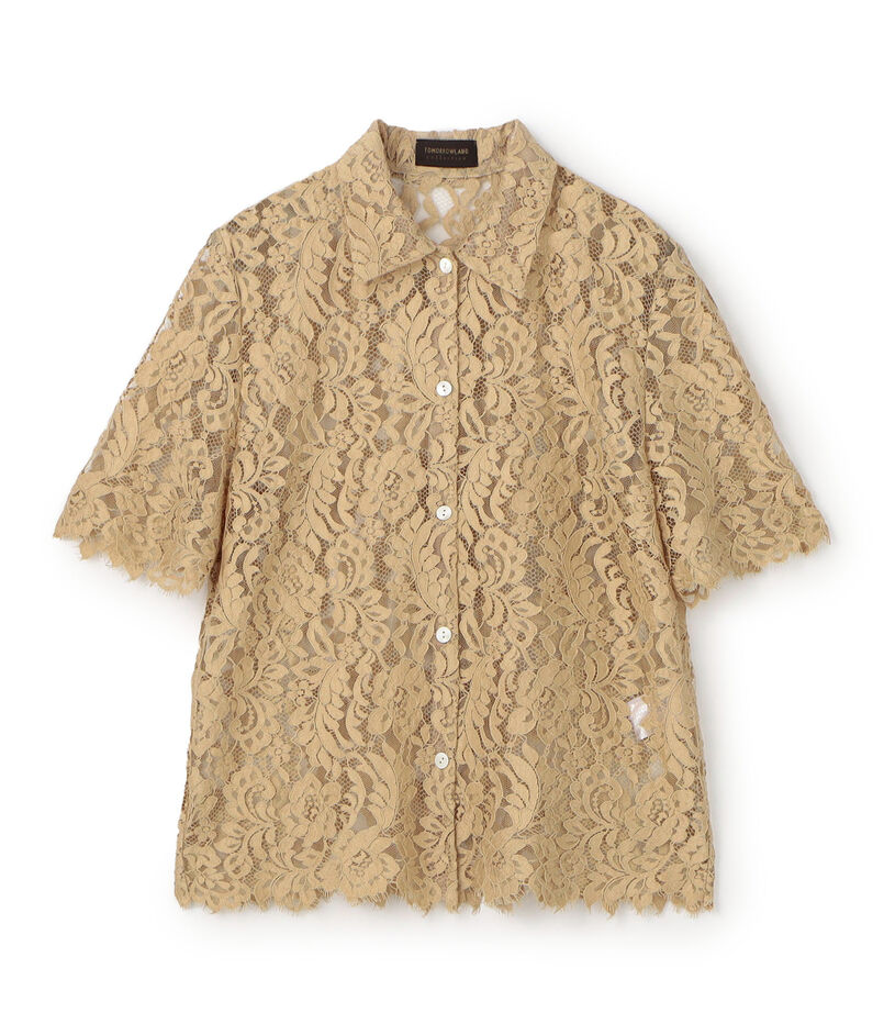 コードレース ハーフスリーブブラウス