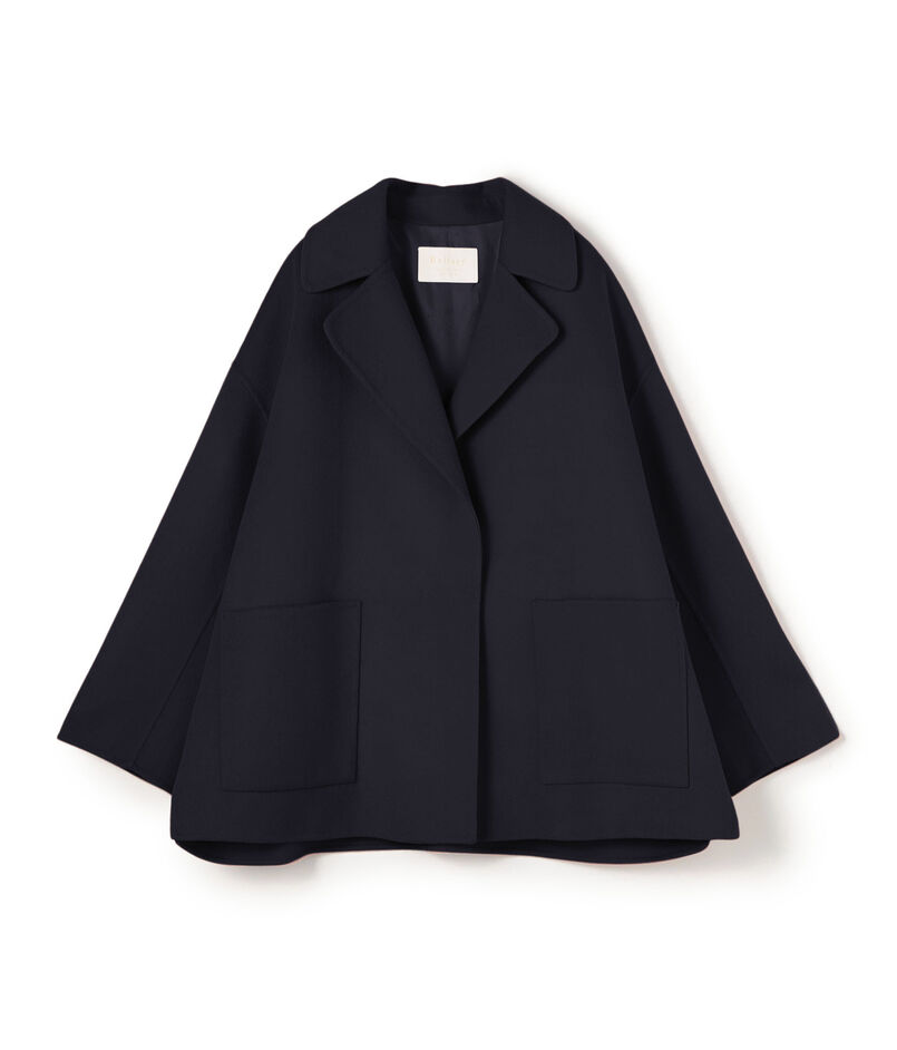 プレミアムウールリバー オープンカラーショートコート プレミアムウールリバー オープンカラーショートコート