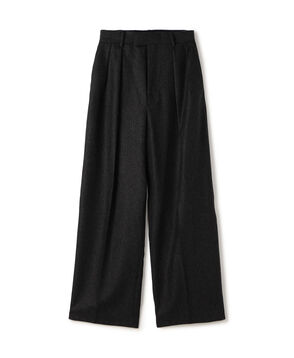 【WEB先行予約】ウールメルトンポプリン 2タックワイドスラックス