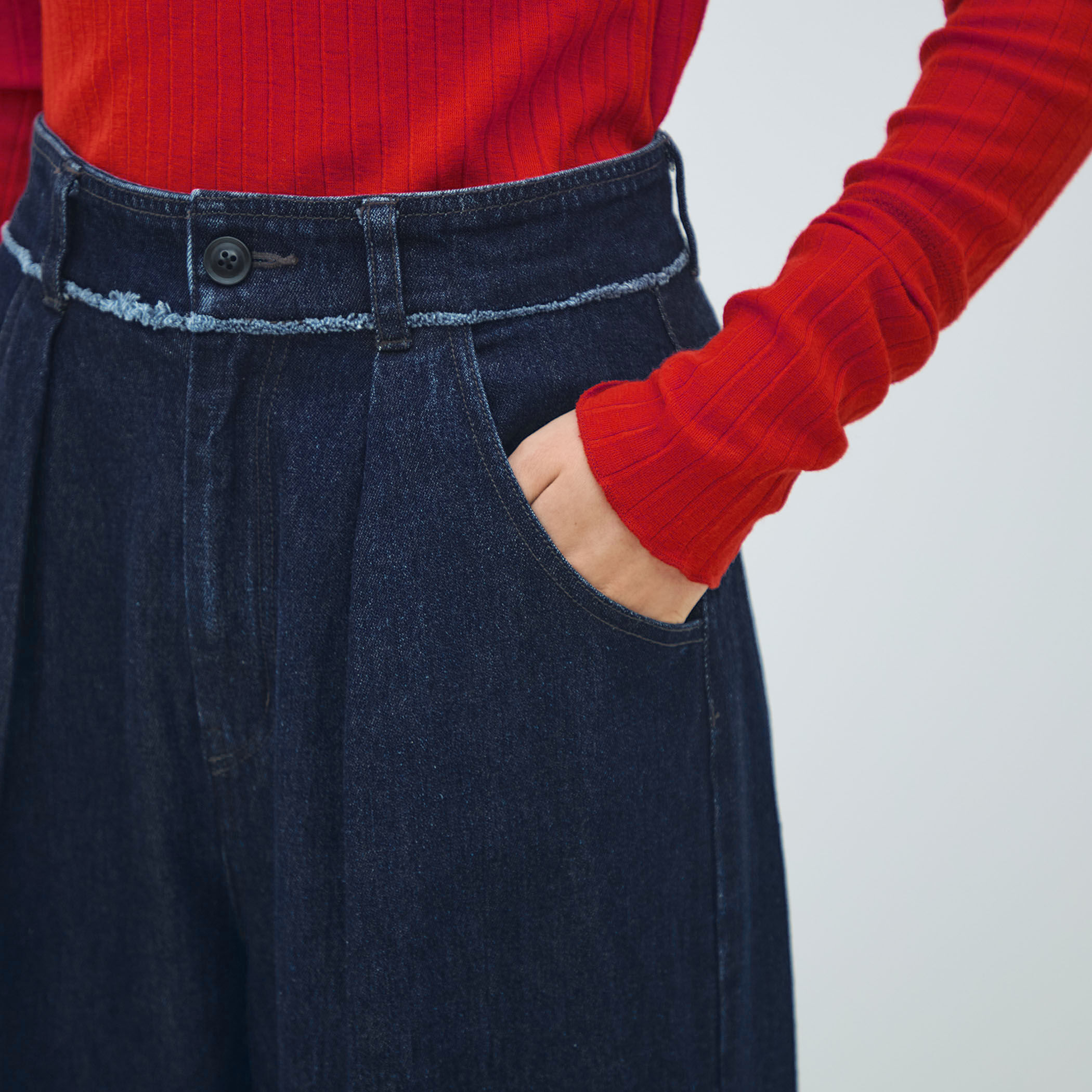 ハードツイストデニム ワイドパンツ｜トゥモローランド 公式通販