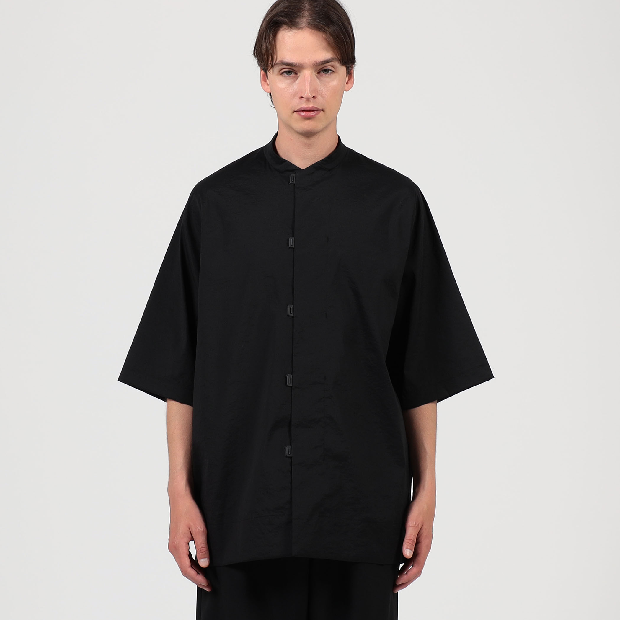 TEATORA CAPSULESNAPPOLO SHIRT サイズ3 ブラック CAPSULESNAP SHIRT PACKABLE #BLACK [TT-SHT-003-P] _ TEATORA