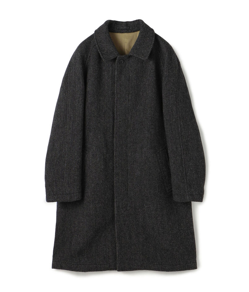 ブリティッシュウールツイード バルカラーコート ZANIERI