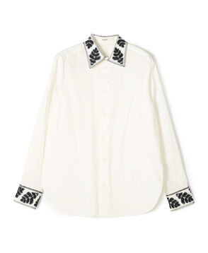 リーフエンブロイダリー レギュラーカラーシャツ