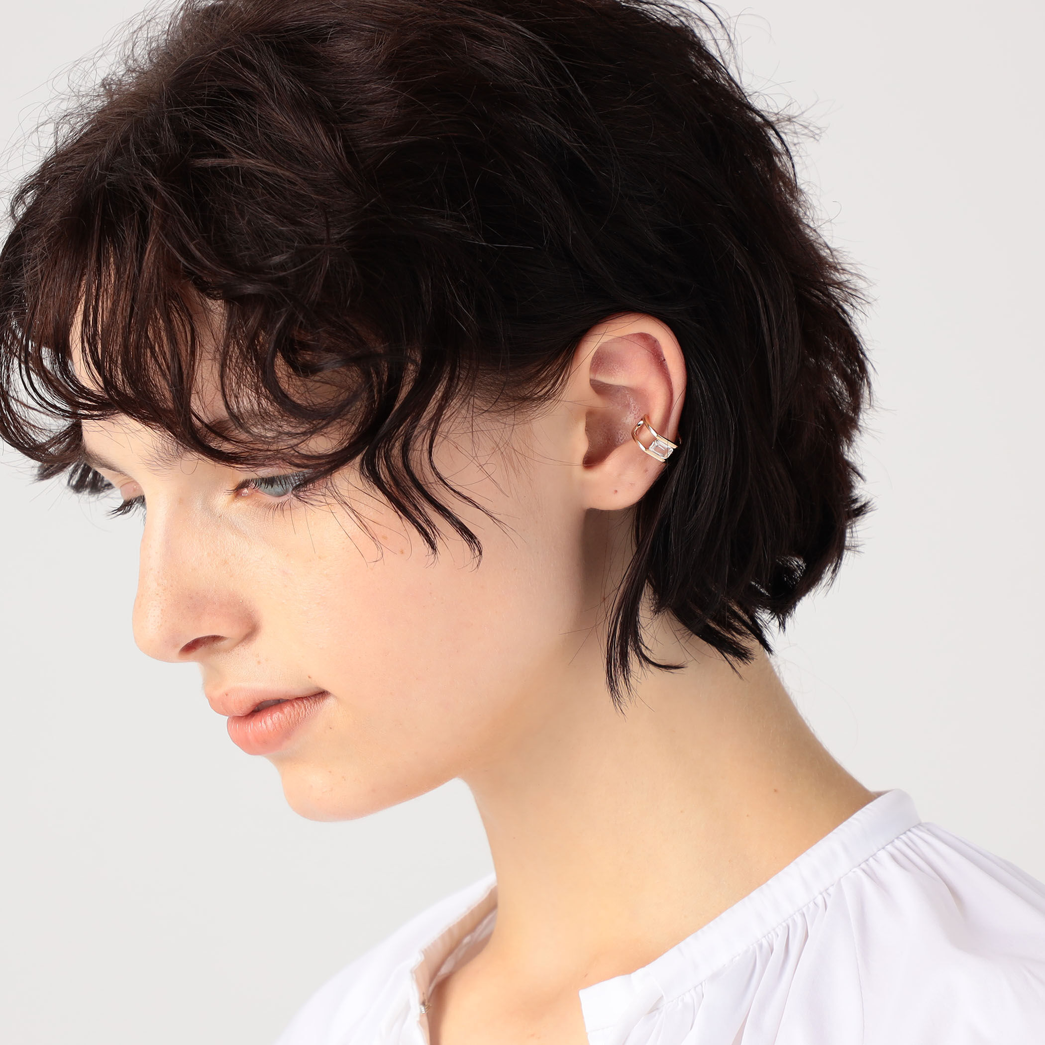 Hirotaka Bird of Paradise ホワイトトパーズ イヤーカフ