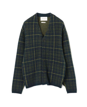 【WEB先行予約】TOMORROWLAND tricot メリノウール チーゼル起毛 タータンチェックカーディガン