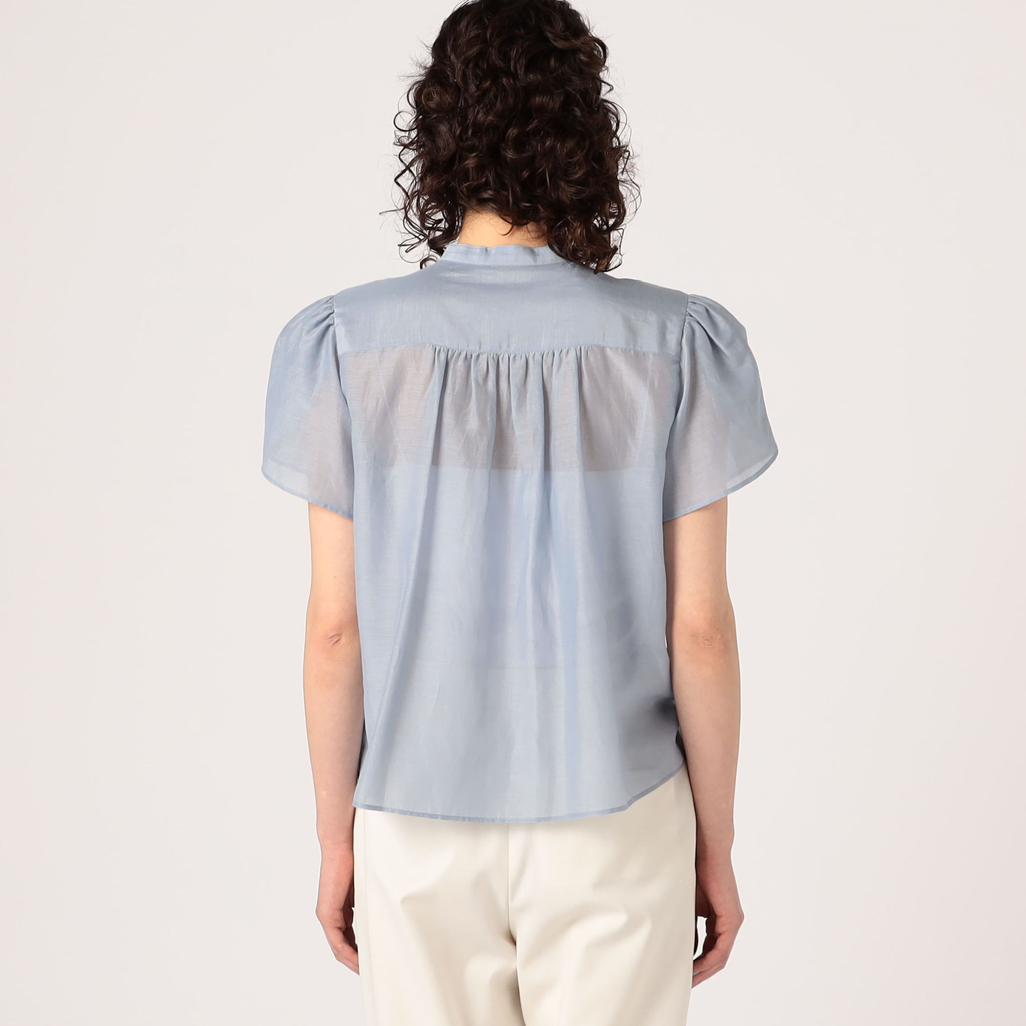 ■専用■美品 トゥモローランド 2,3万円 コットンシルク ブラウス セール】 コットンシルク ケープカラーブラウス （シャツ