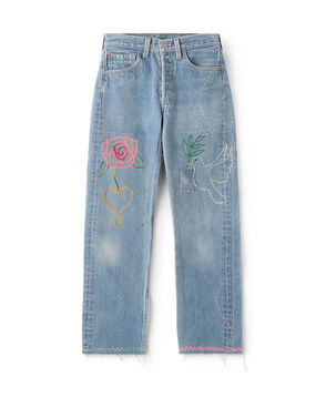 Therapy Pants エンブロイダリー アソートデニム