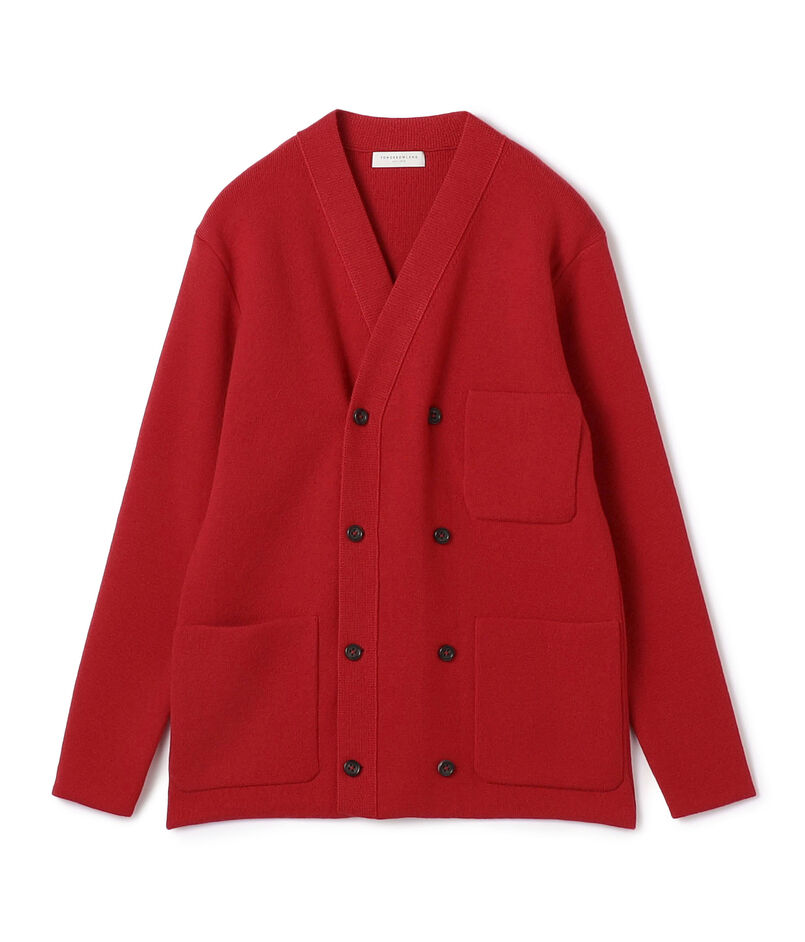 カシミヤ ダブルブレステッド カーディガン