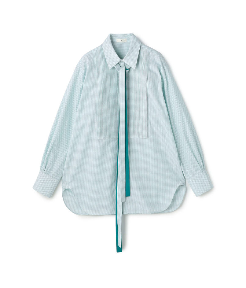 エアリーコットン リボンタイボザムシャツ